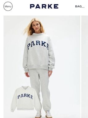 PARKE Women's Light Gray Mockneck- Brand New